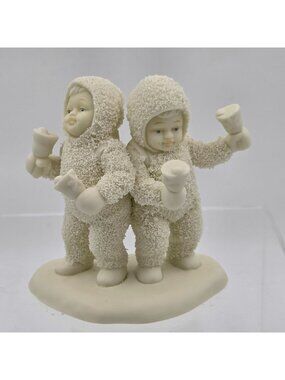 Dept 56 Snowbabies 68454 Set of 2 Porcelain Figurines Let's All Chime In
